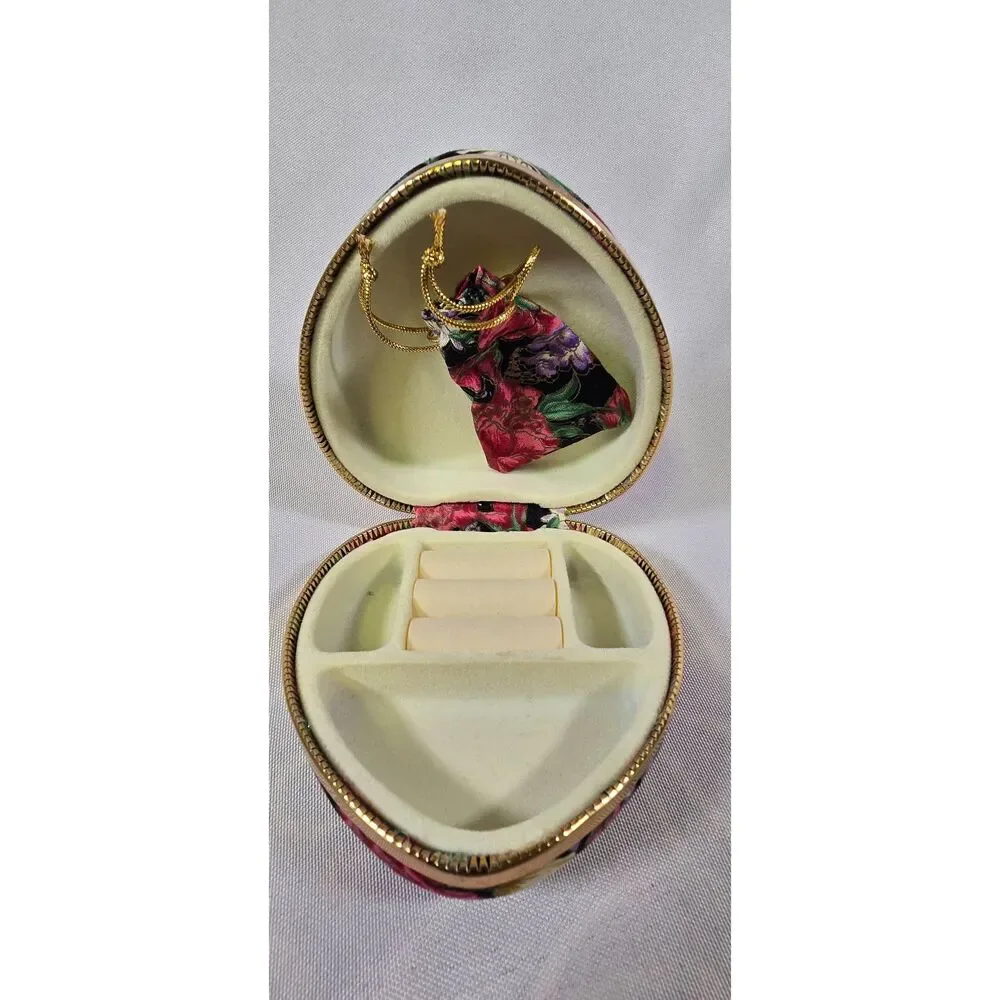 Vintage Heart-shaped Trinket or Jewelry Box